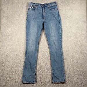 Abercrombie & Fitch Curve Love The Skinny High Rise Jeans Blue Distressed 31/12L